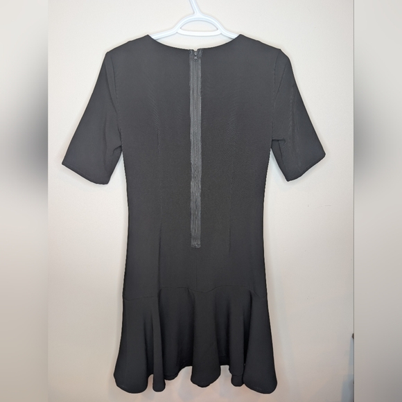 NWT Vintage Y2K 2005 Selected Femme XS Ruffle Bottom Little Black Dress - Picture 2 of 12